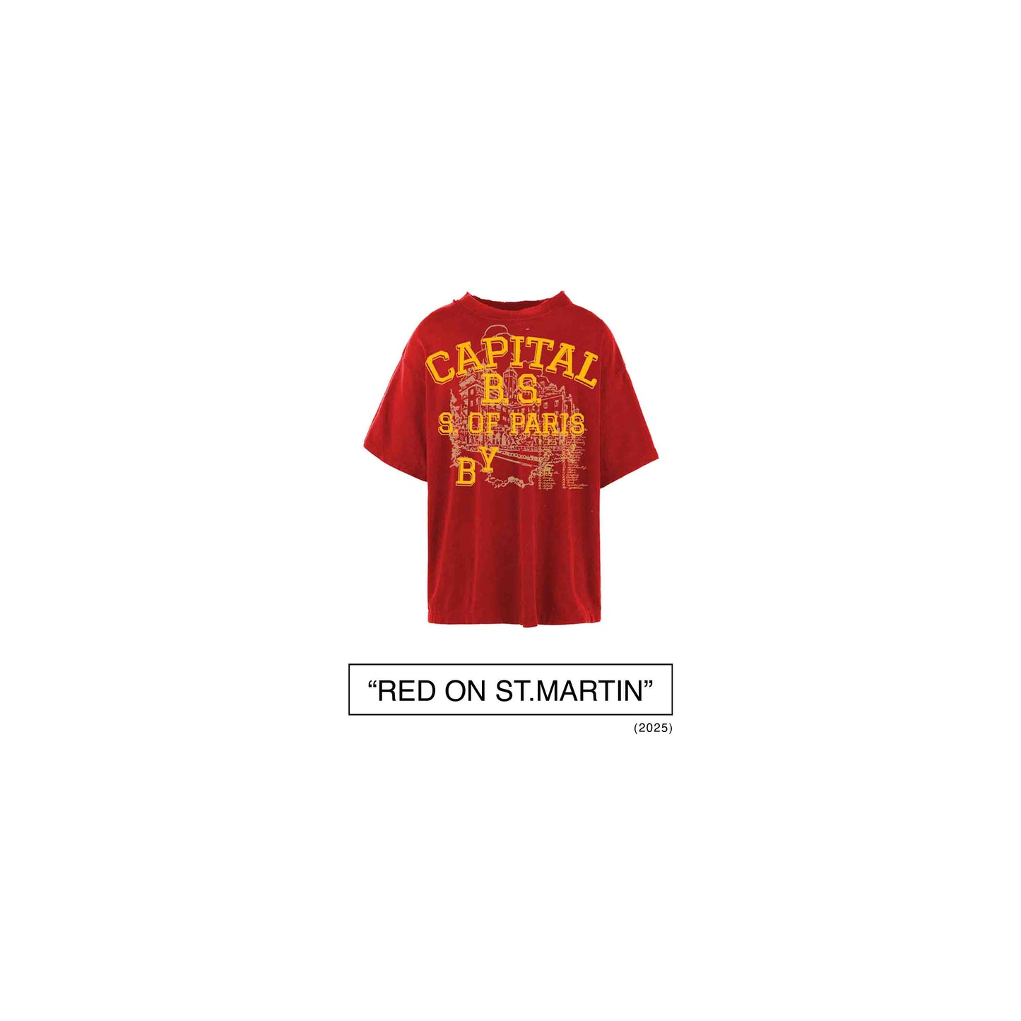 “RED ON ST.MARTIN” TEE