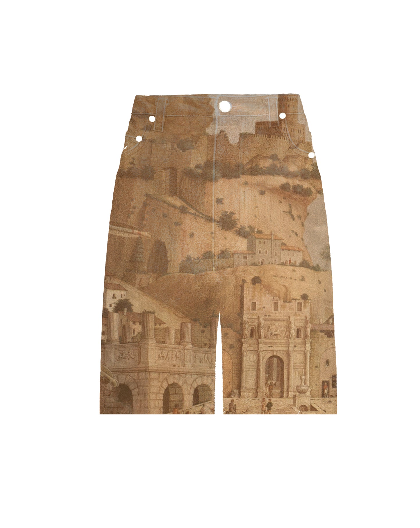 "PRAYER IN ST.MARTIN" LEATHER SHORTS