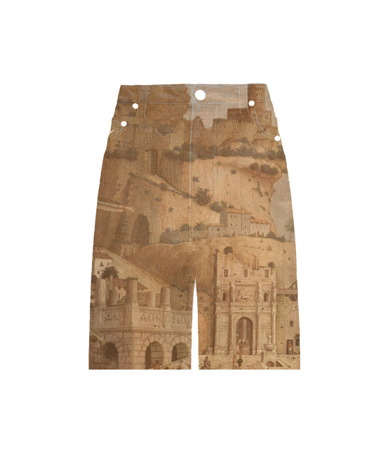 "PRAYER IN ST.MARTIN" LEATHER SHORTS