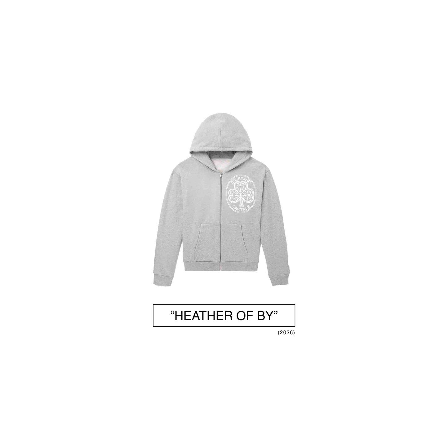 GREY “HEATHER OF BY” ZIP